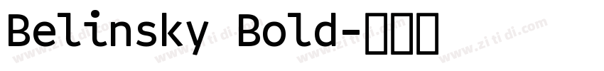 Belinsky Bold字体转换